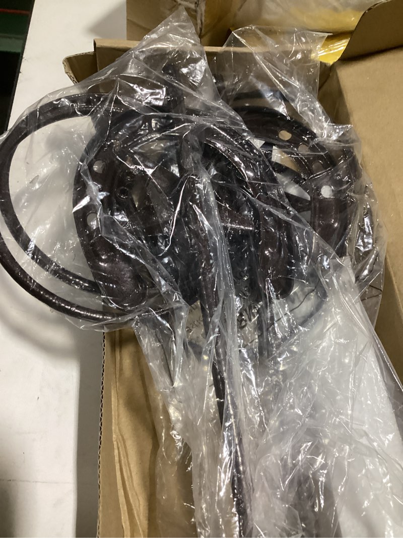 Condition photo showing Good Condition for cowboy hat stand, hat display, western horseshoe decor, cowboy hat holder, hat stands for display tabletop, cowboys gifts for men, desk hat rack for fedora, sun hats,straw hats, iron, bronze, 2 packs