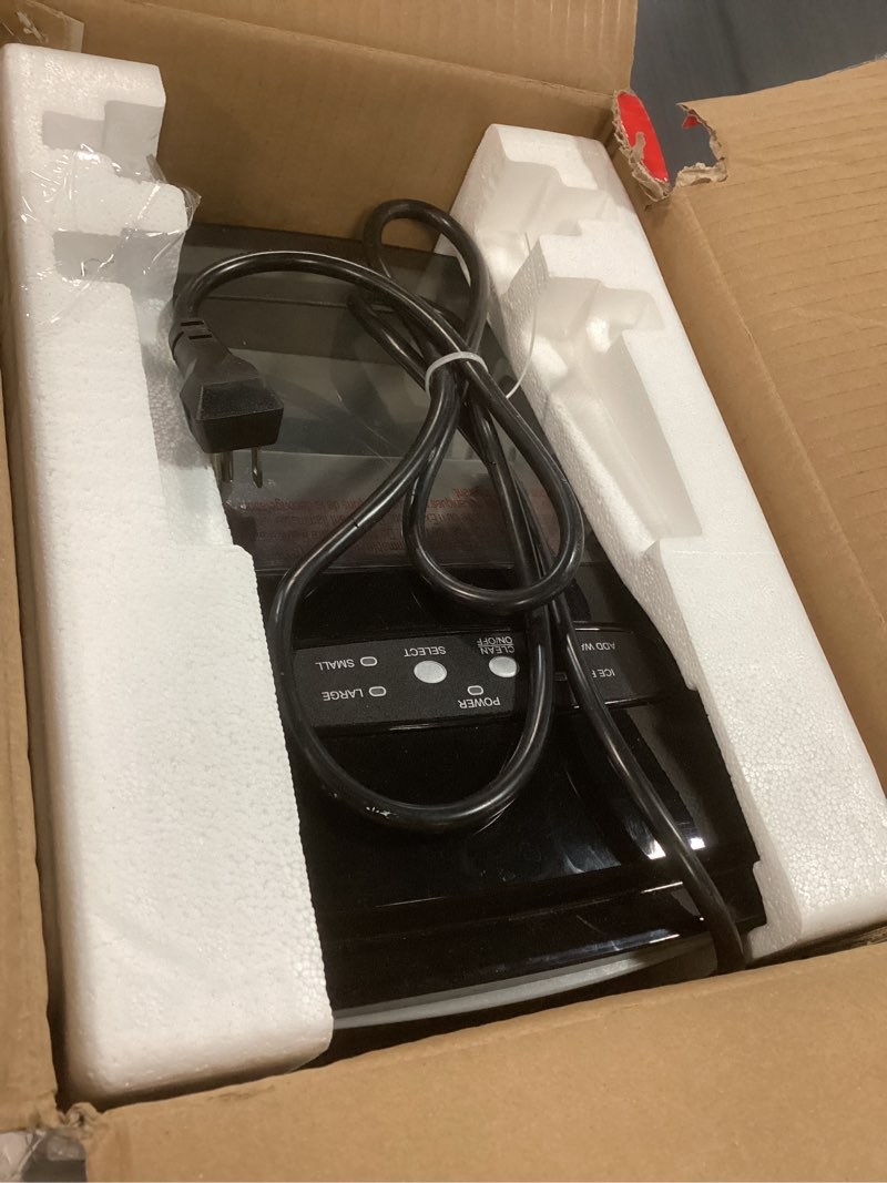 Condition photo showing Good Condition for frigidaire countertop portable, 26 lb per day bullet ice maker machine (black stainless steel)