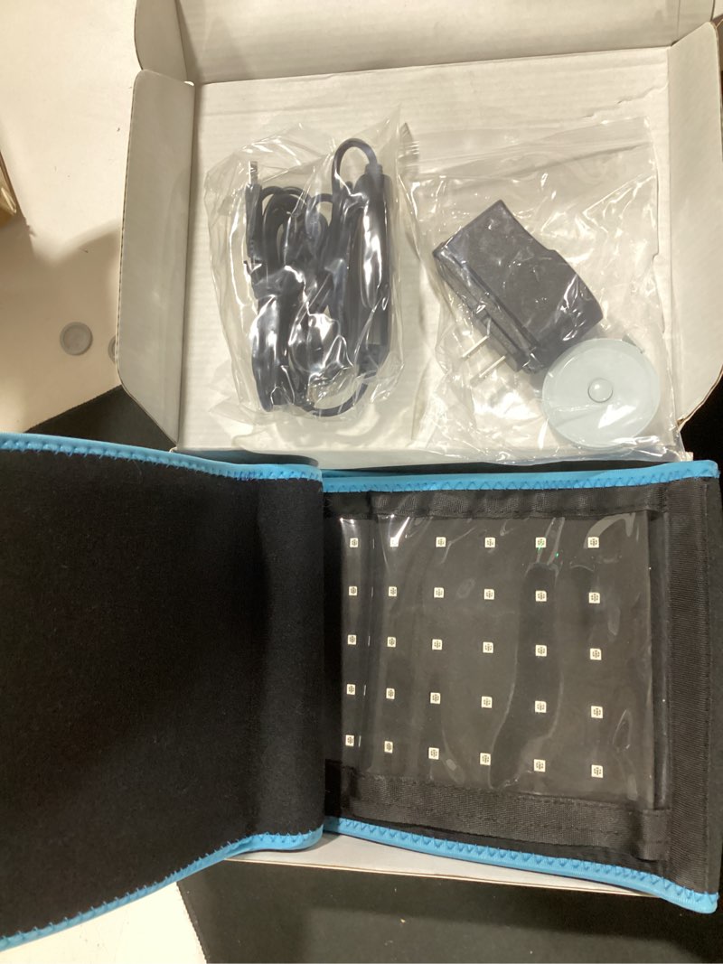 Condition photo showing Good Condition for red light therapy infrared light therapy wrap belt wearable large pad for body waist back shoulder leg knee, led 660nm&850nm red light belt device with timer remote controller, ideal gift