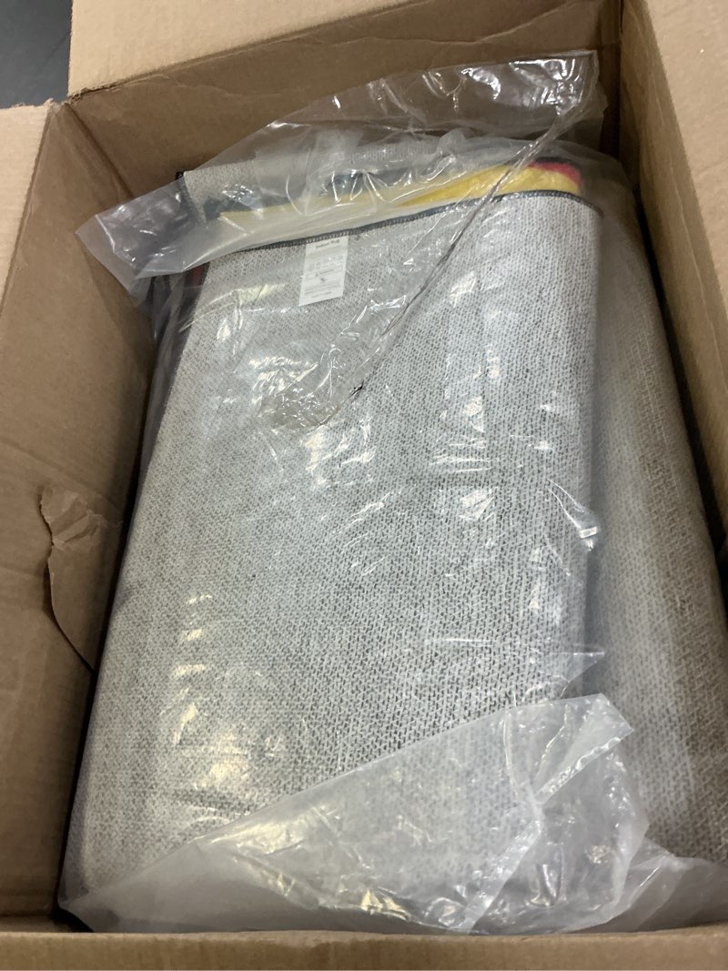 Condition photo showing Good Condition for Trippy Abstract 6x9 Area Rug Ultra Thin Flatweave Funky Aesthetic Minimalist Cute Living Room Rug Colorful Black White, Retro Cool Washable Carpet for Kitchen Entryway Bedroom Office Dorm 6'x9' Colorful Black