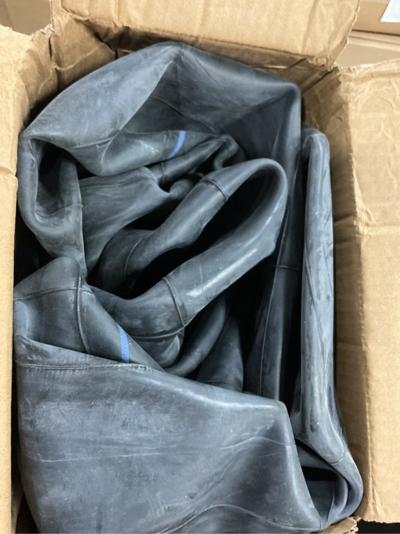 Condition photo showing As Is for improvedhand 20x8.00-8" to 20x10.00-8" tire inner tubes with tr13 straight valve stem, heavy duty premium inner tubes for lawn mowers, tractors, hand trucks, wheelbarrows, trolleys, wagons 20×8.00/10.00-8
