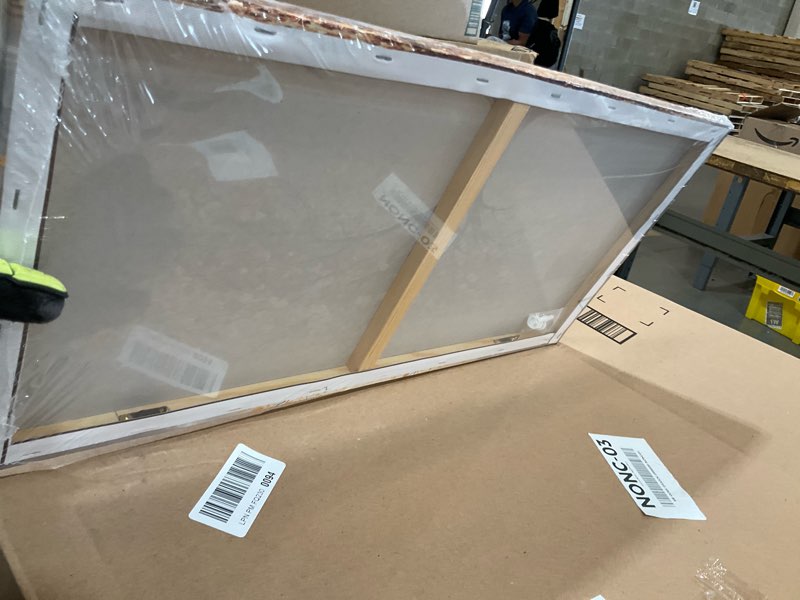 Condition photo showing Good Condition for large gold tree of life canvas wall art retro abstract tree decor painting picture nordic golden pla