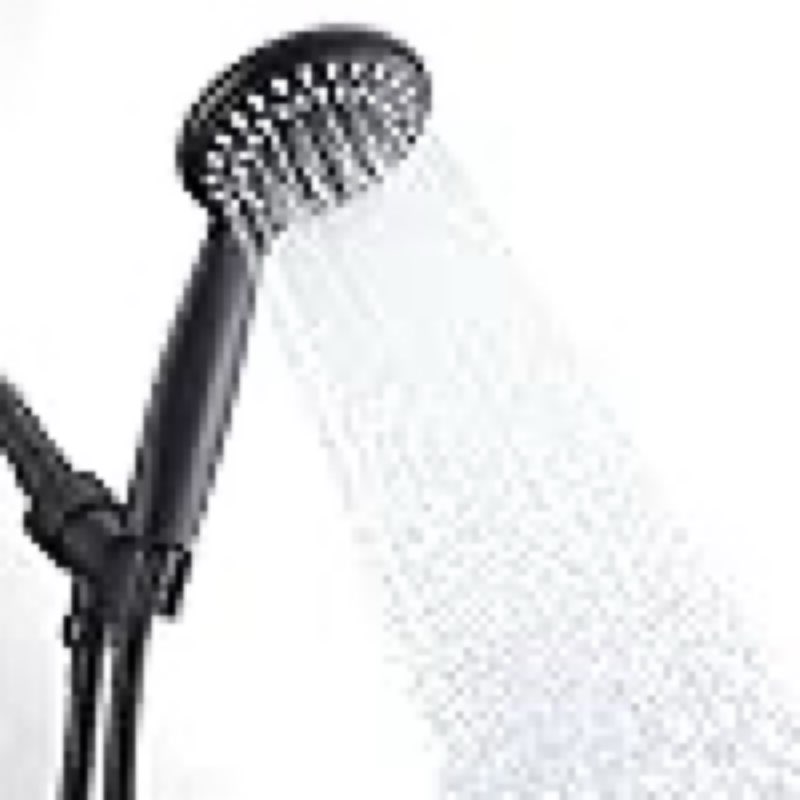 Shower Head with Handheld, Briout 5-Settings Showerhead High Pressure Powerful Water Spray Shower Head with Stainless Steel Hose and Adjustable Mount, Matte Black