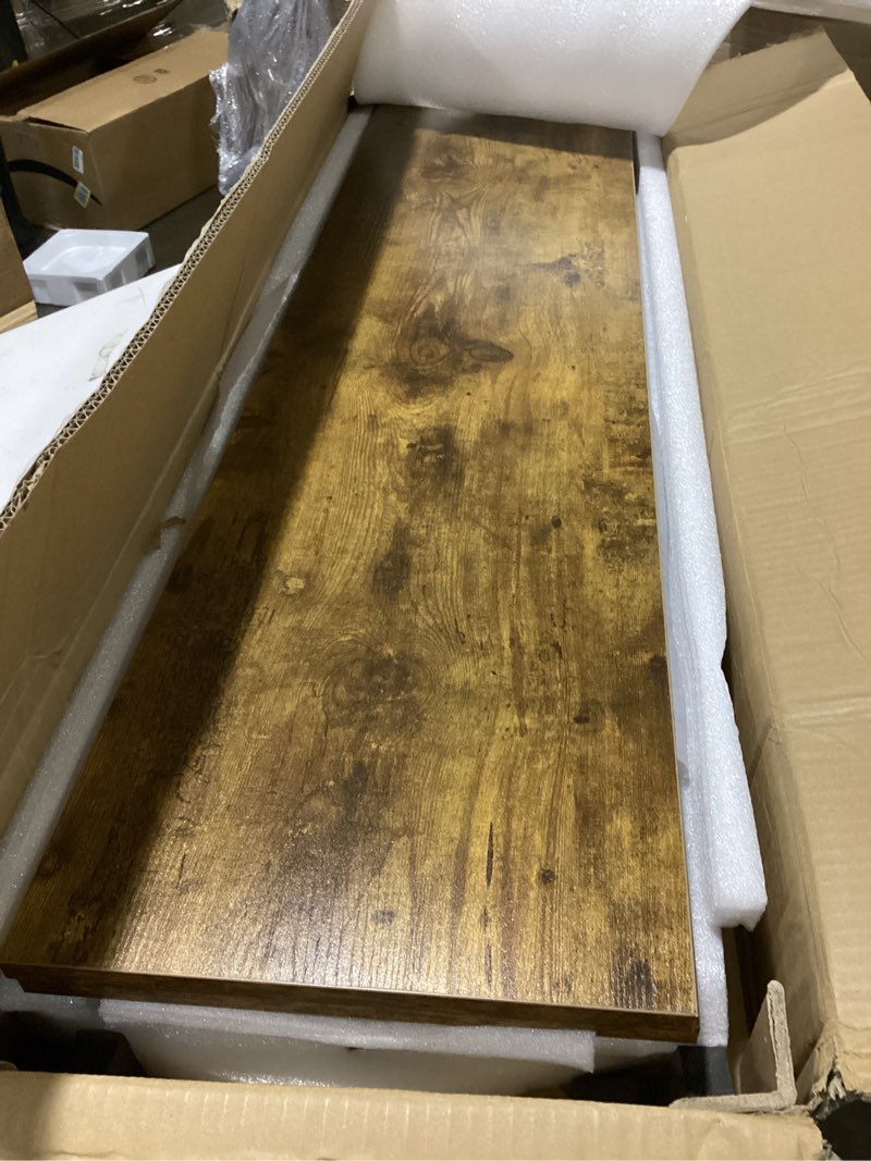 Condition photo showing Good Condition for agilestic 55*24 inch height adjustable electric standing desk, rustic brown | sit stand up computer desk, memory presets, stable steel frame,154 lbs, easy assembly, home office rustic brown 55 x 24 inch