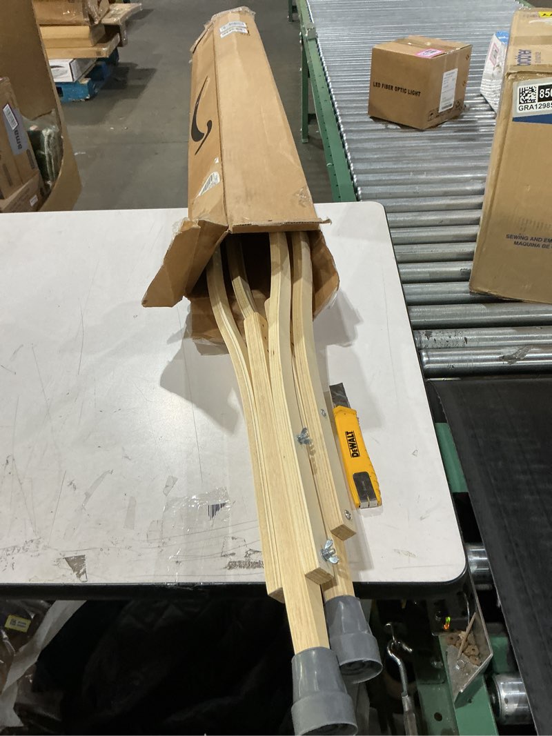 Condition photo showing New/Like New for sammons preston wooden crutches, adult size, latex free, sturdy leg supports for after injury or post surgery, adjustable height and handle crutches for elderly, handicapped, and disabled users