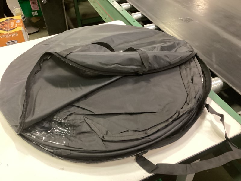 Condition photo showing Good Condition for VARIPOWDER Pop Up Spray Tan Tent for Professionals Large Portable Black Tanning Tent Spray Tan Booth for Home & Salon with Carrying Bag