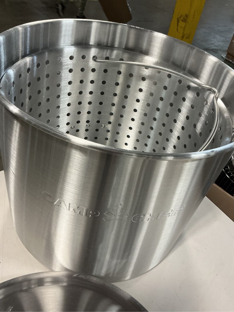 Condition photo showing As Is for Camp Chef 80-qt Boil Pot with 1 -Burner Propane Electronic Stainless steel Jet cooker