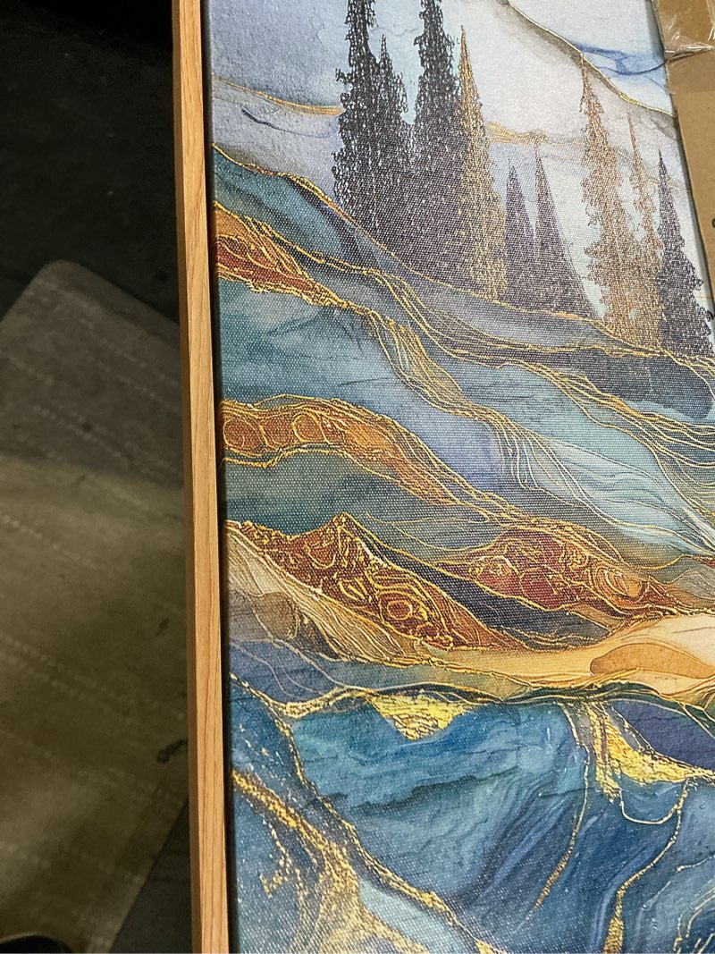 Condition photo showing Good Condition for judasjart canvas wall art for bedroom large wall decorations for living room modern office wall decor abstract mountain painting landscape watercolour pictures artworks home decor wood framed 48"l x 24"w abstract painting wood framed