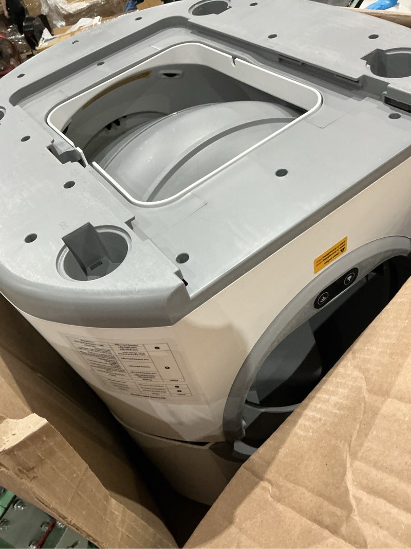 Condition photo showing As Is for gunji self-cleaning litter box – 90l, app control, safety, gray | 90l large capacity for multiple cats. app-controlled with safety protection. includes litter mat and 1 roll garbage bags. visit the gunji store