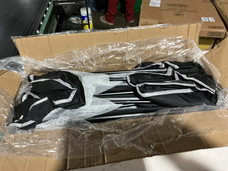 Condition photo showing As Is for Taleco Gear Foldable Baby Play Pen with Mat, 50''x50'' Playpen for Babies and Toddlers, Playpen for Baby with Gate, Breathable,Foldable Travel Play Pen with 50 Ocean Balls 50*50 Black