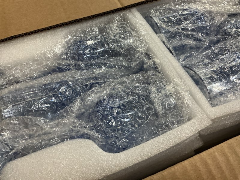 Condition photo showing New/Like New for  EVSGSONL48Pack Blue Plastic Wine Glasses, Vintage Plastic Goblets for Parties, Light Blue Drinking Glasses Crystal Water 