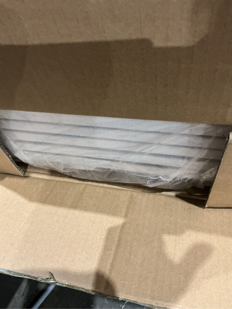 Condition photo showing Good Condition for metal freestanding dog gate with cat door for outdoor & indoor,34" tall foldable pet fence,120" extra wide free standing dog gate for rv camping,stairs,hallways,doorways,deck,yard (6 panels,white) white ?6 panels with door?120"w×34"h