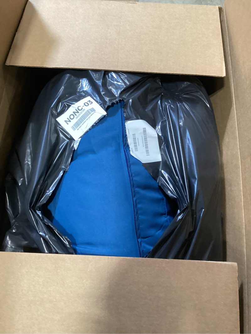 Condition photo showing As Is for patio double chair cushion replacement 55x35in thickened memory foam large double egg swing chair cushions outdoor hnaging basket egg chair cushion 55x35in (biege)