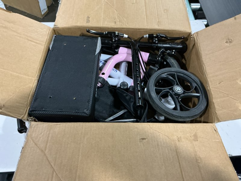 Condition photo showing Good Condition for blessreach economy knee scooter steerable knee walker for foot injuries compact crutch alternative with dual braking system (pink)