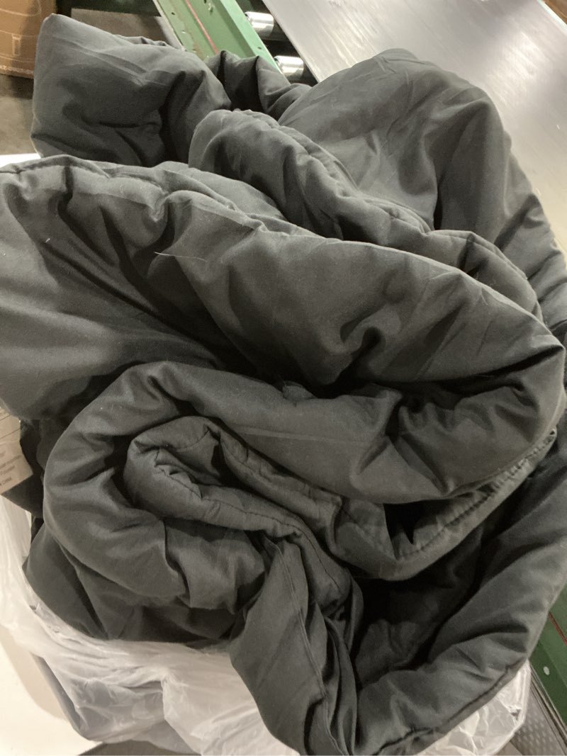 Condition photo showing As Is for CozyLux Full Size Comforter Sets - Black Comforter Full Size, 3 Pieces Box Stitched Bed Set for All Seasons, Soft Lightweight Bedding Sets with 1 Down Alternative Comforter and 2 Pillow Shams Black Full