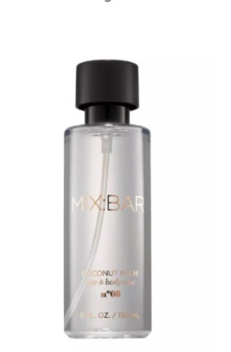 MIX:BAR Coconut Palm Hair + Body Mist, Bedroom Linen Spray - Notes of Coconut Wood, Vanilla, Salty A( total pack of 6)