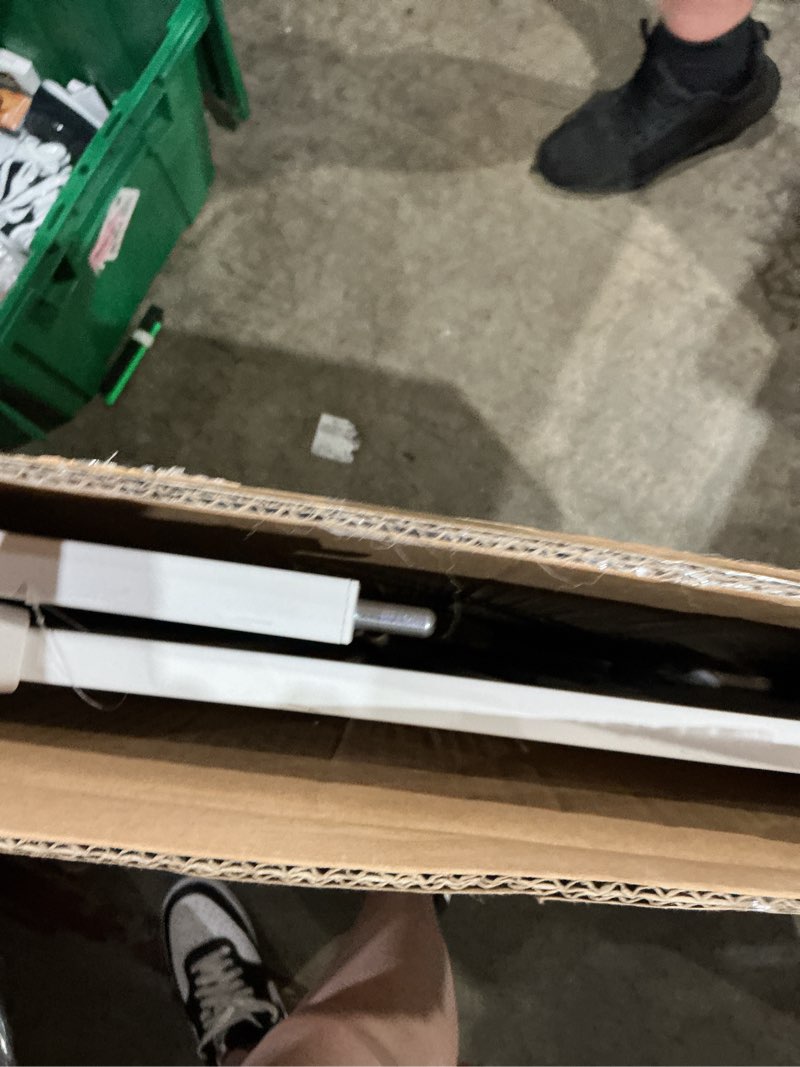 Condition photo showing New/Like New for babelio metal baby gate, 29-48" auto close easy install pet gate, extra wide walk thru child safety gate, pressure mounted dog gate for doorways & stairs, with y spindle rods, white white 30"tall 29"-48" wide