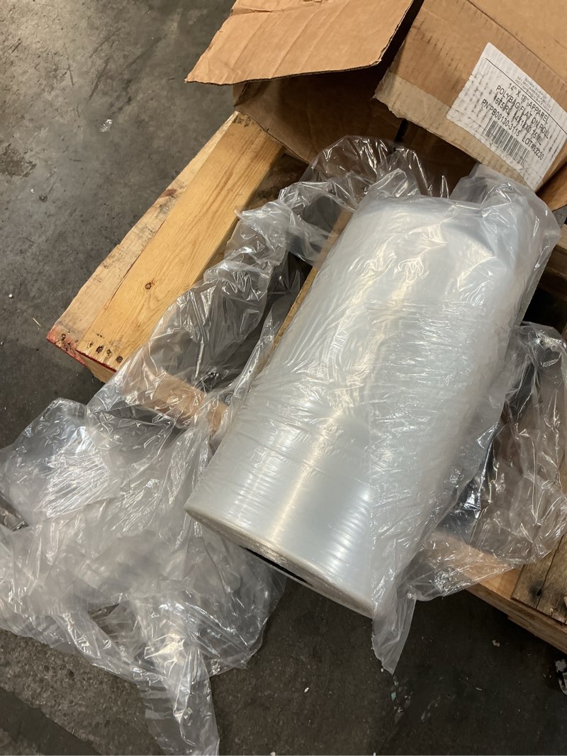 Condition photo showing As Is for 14x18 1.5 mil 1000/ctn flat poly bag