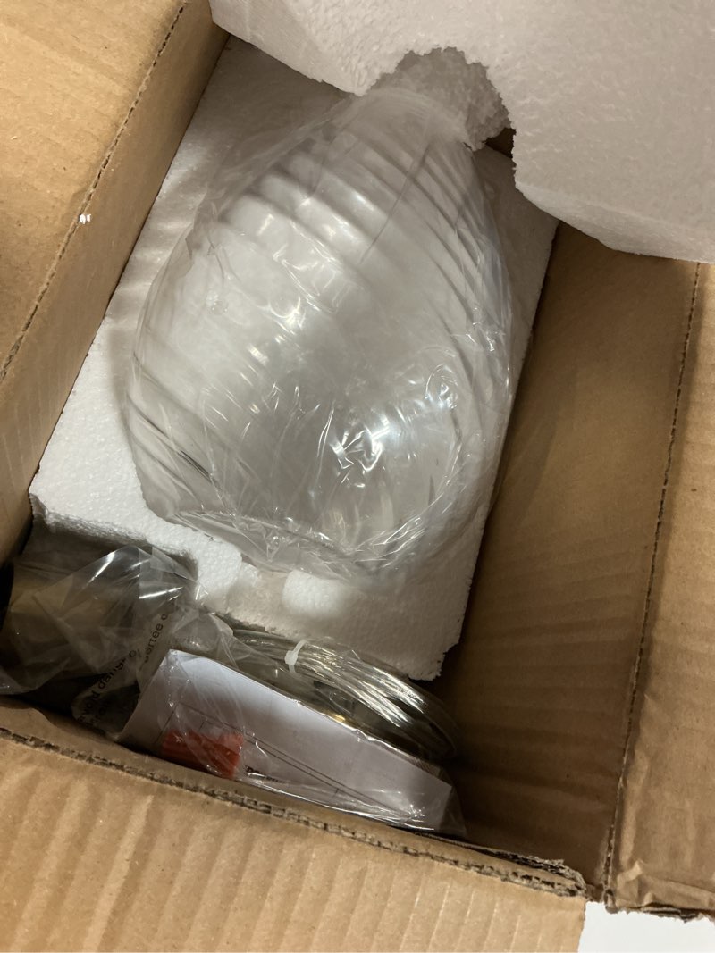 Condition photo showing Good Condition for Brushed Gold Pendant Lights Kitchen Island Glass Kitchen Pendant Lighting Over Island, 1-Light Modern Brass Hanging Light Fixtures for Kitchen Sink Dining Room Bedroom, E26 Gold 1-Light, H 10"