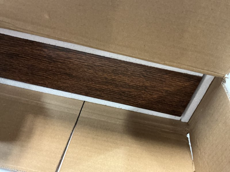 Condition photo showing Good Condition for fun memories floating shelves - 2 pack 12 inch deep rustic wooden wall shelves - extra deeper & thicker wall mounted storage shelf for living room, kitchen, farmhouse - 24" w x 12" d x 1.5" h - brown rustic brown 24"w x 12"d - 2p