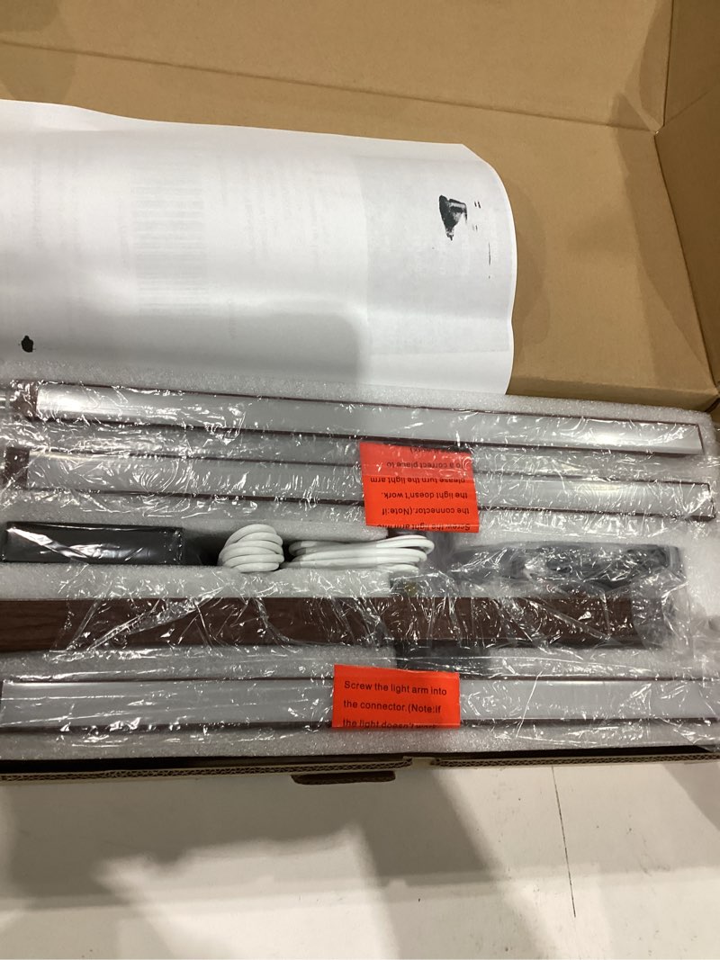 Condition photo showing Good Condition for 40 Inch Rechargeable Battery Operated Wall Sconce Set Two, 8000mAh Cordless, 3000K/4500K/6000K, Dimmable, Touch Control, 360° Rotation for Living Room Black Walnut(2 Pack) Black Walnut 40 inch(2 Pack)