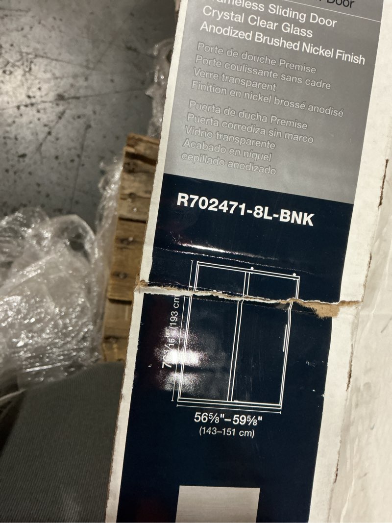 Condition photo showing As Is for  KOHLER Premise Anodized Brushed Nickel finish 56x59 