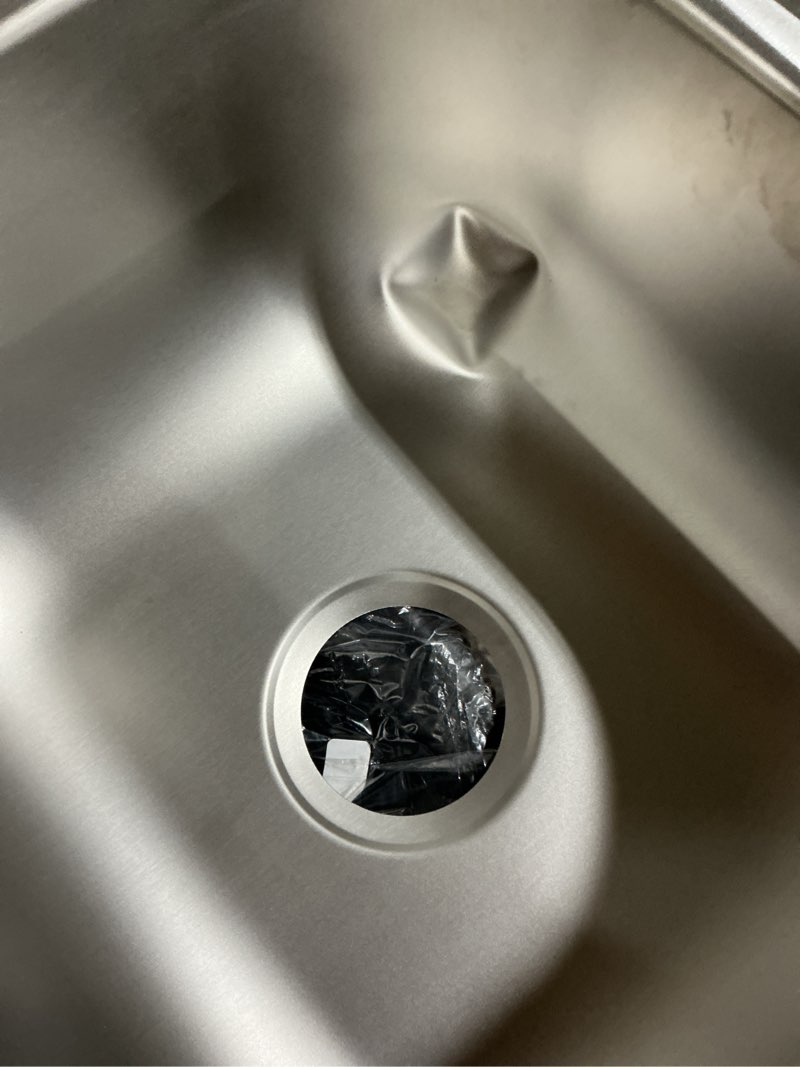 Condition photo showing As Is for elkay dayton drop-in 33-in x 22-in stainless steel double equal bowl 4-hole kitchen sink
