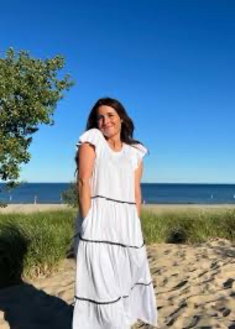 MEROKEETY Women's Summer Flutter Short Sleeve Midi Dress Casual Crewneck Flowy Tiered Beach Dresses,