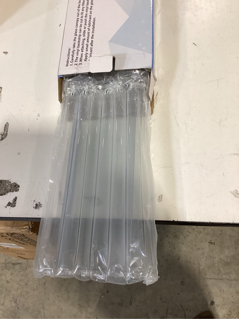 Condition photo showing As Is for h2pro glass canopy aquarium lid for fresh & saltwater fish tanks (24gt for aqueon & marineland 15 & 20 tall aquariums)