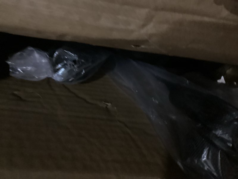 Condition photo showing As Is for axcessables one hand microphone stand with weighted heavy round base and quick grip height adjustment - telescoping mic boom arm included. tall microphone stand for singing (ms-201rb) 1-pack