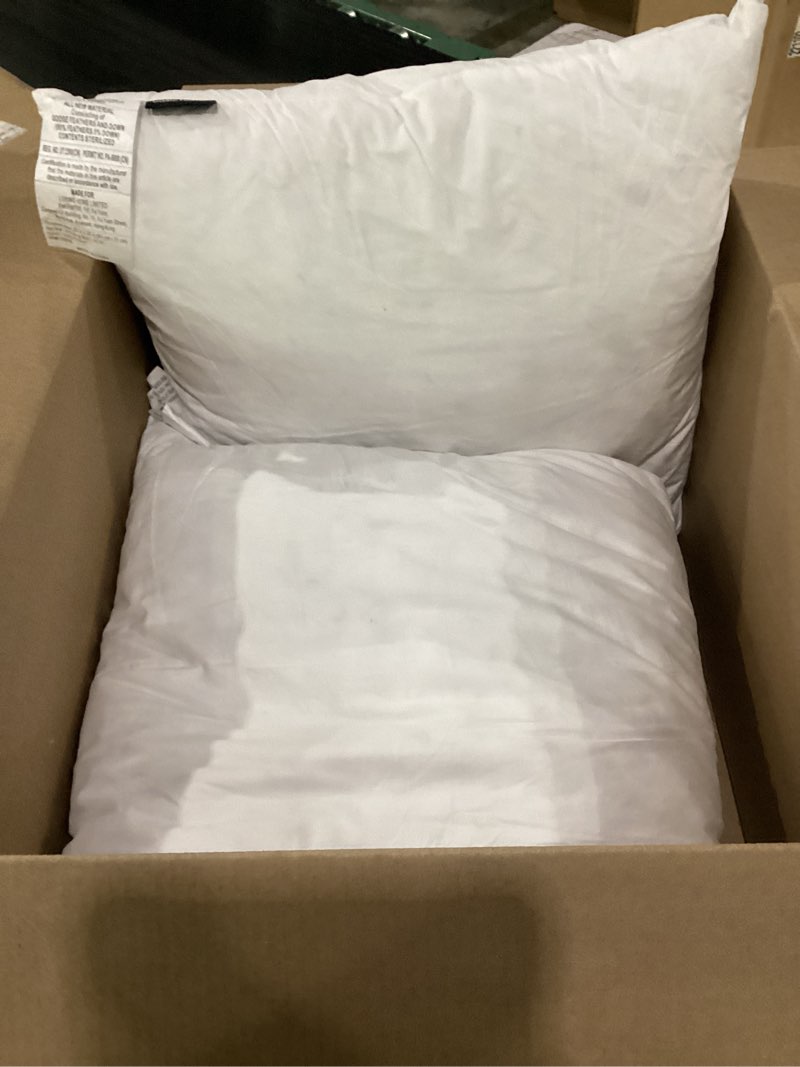 Condition photo showing Good Condition for 28x28 euro throw pillow insert-down feather pillow insert-cotton fabric-white-1 piece 28x28 single