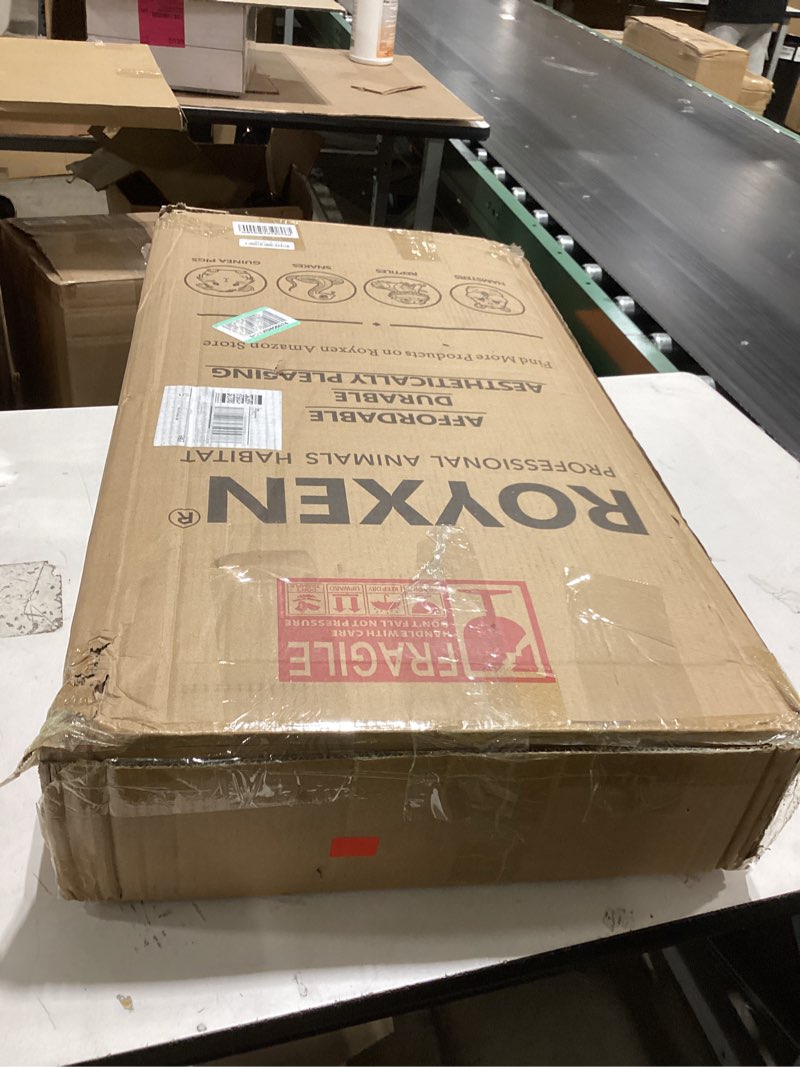 Condition photo showing Good Condition for Royxen Reptile Tank 33 Gallon, Reptile Enclosure with Metal Mesh Top and Lockable Design, Tempered G