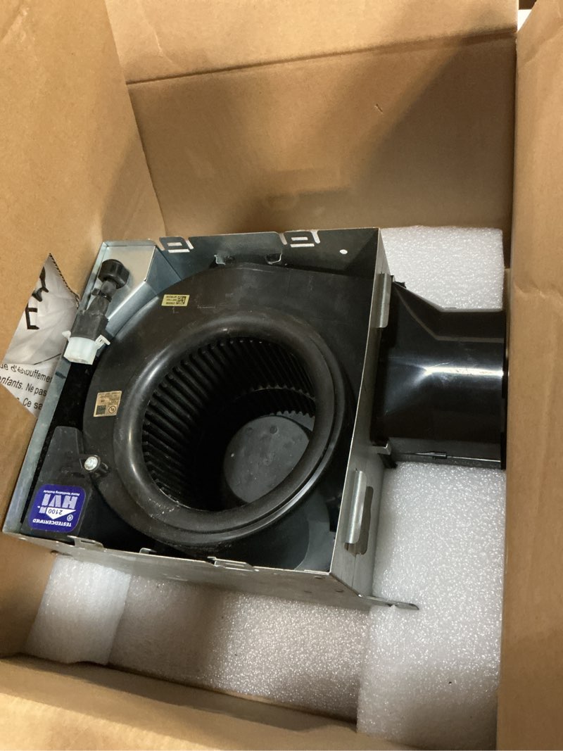 Condition photo showing As Is for utilitech ventilation fan 1.5-sone 100-cfm white decorative lighted bathroom fan, energy star