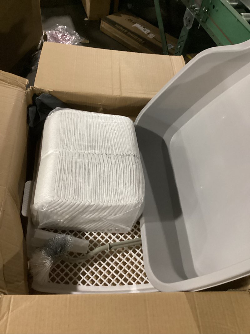 Condition photo showing Good Condition for XL Dog Litter Box,Pee Pad Holder, Puppy Pads Holder,Include Box,Pee Pad&Cloth,Puppy Potty Training Tray for Small/Medium Dog
