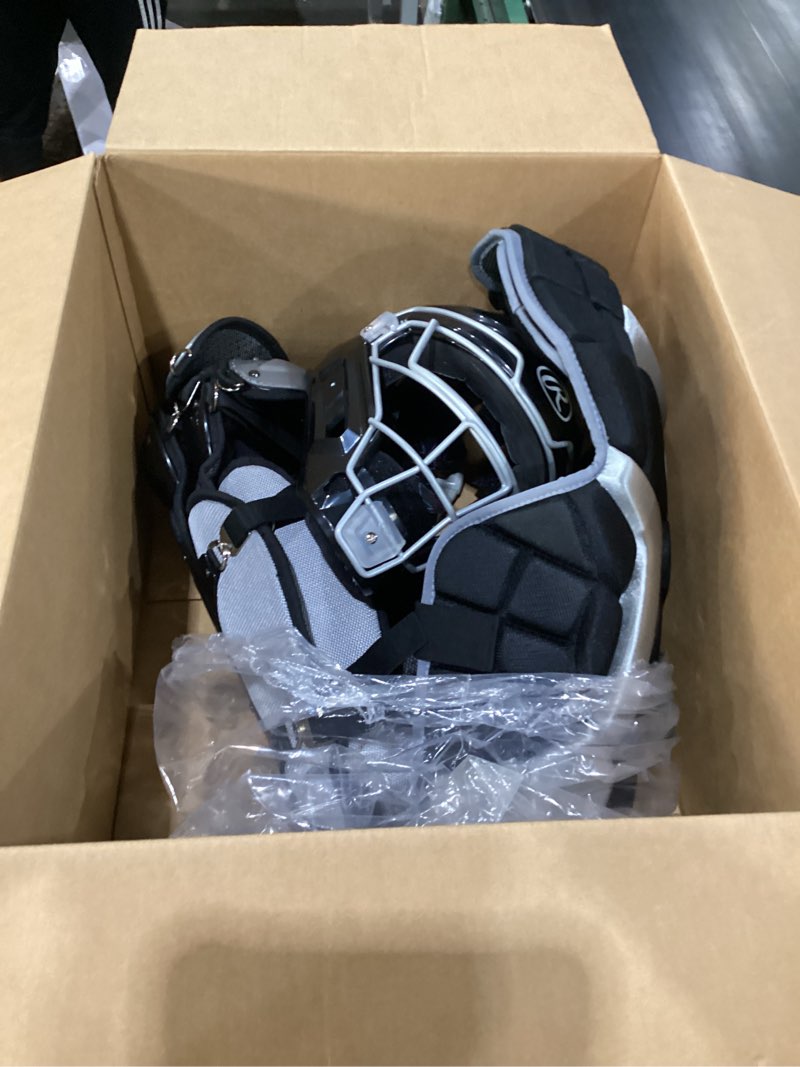 Condition photo showing Good Condition for Rawlings | Renegade Series Baseball Catcher's Set | NOCSAE Certified | Adult | Intermediate | Youth | Multiple Colors Youth | Ages 12 & Under Black/Silver