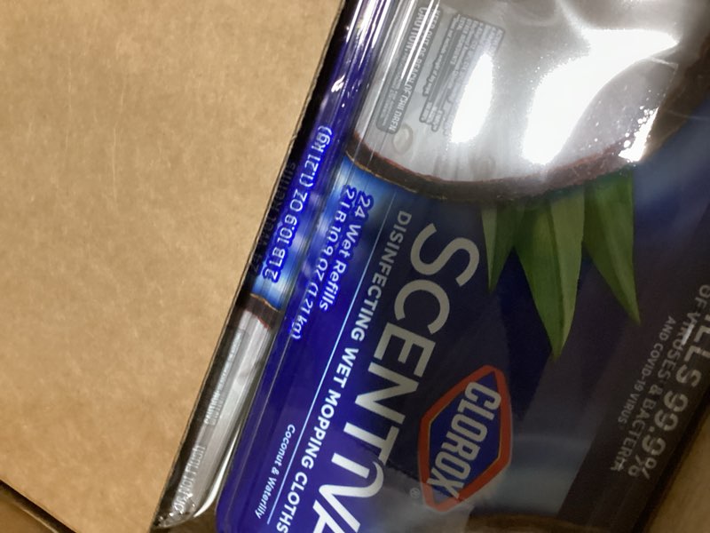 Clorox Scentiva Disinfecting Wet Mopping Pad Refills for Floor Cleaning, Pacific Breeze & Coconut, 4