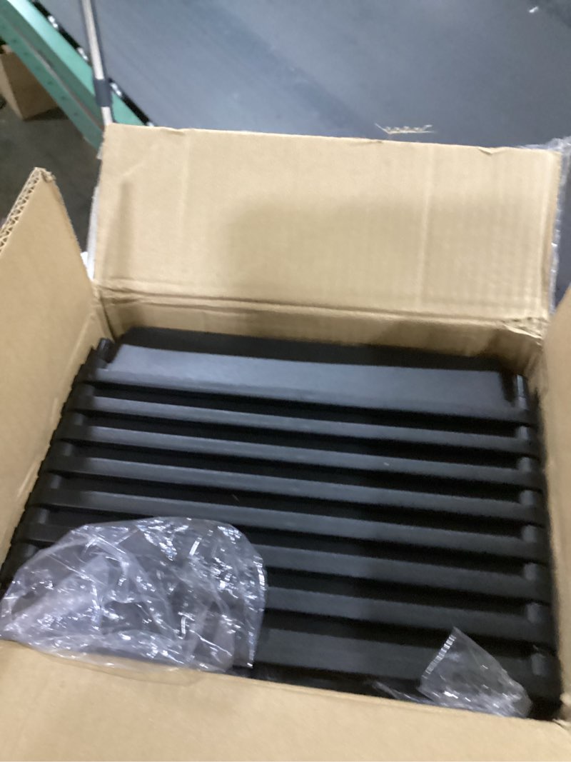 Condition photo showing Good Condition for lifewit plastic stackable storage baskets, 4 tier stacking bins for food and clothes, multifunctional organizer for rv, kitchen, playroom, pantry, black, 35 x 30 x 72 cm/14 x 12 x 28 inch, 2 pack black 4 tier-2 pack