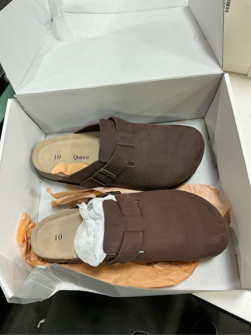 Condition photo showing Good Condition for water repellent clog mule, 10, espresso brown nubuck