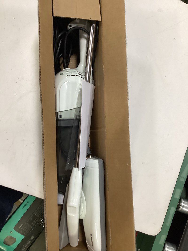 Condition photo showing As Is for eureka stick vacuum cleaner powerful suction 3-in-1 small handheld vac with filter for hard floor lightweight upright home pet hair  new  white with aqua blue