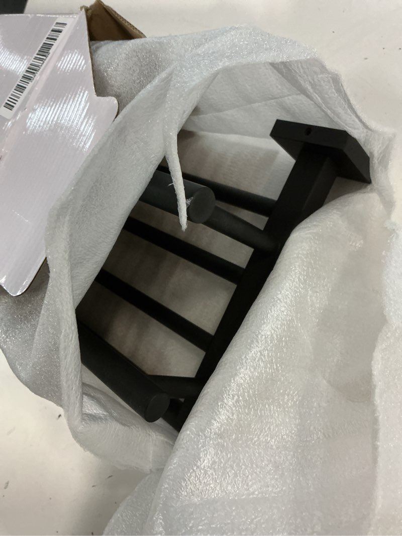 Condition photo showing As Is for alise double towel rack for bathroom wall mounted,24 inch bathroom tower holder black towel rack with double towel bars,sus304 stainless steel towel bar towel rack with shelf,matte black matte black 600mm/24-inch(double bars)