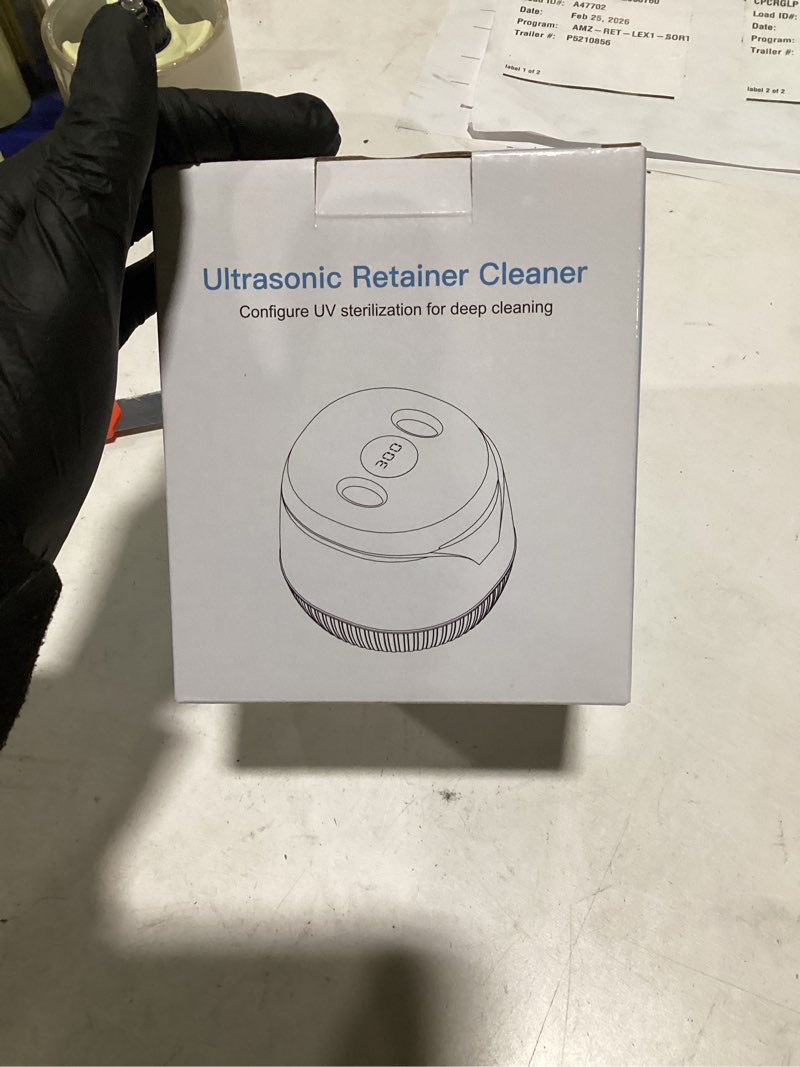 Condition photo showing Good Condition for Dental Ultrasonic Retainer Cleaner Machine: 45kHz Dental Cleaning Pod with Digital Timer & 200ML, Deep Cleaning for Dentures, Mouth Guards, Aligners, Night Guards, Braces, Toothbrush Heads & Jewelry White