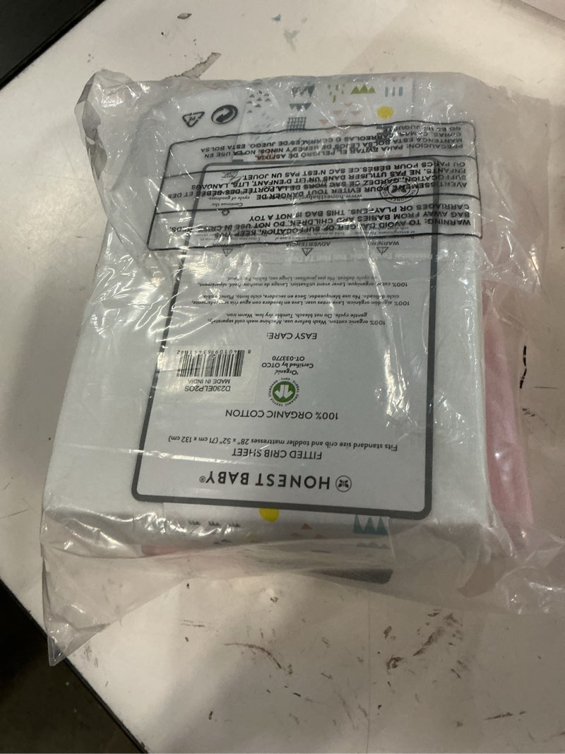 Condition photo showing Good Condition for honestbaby 2-pack fitted crib sheets twin light pink