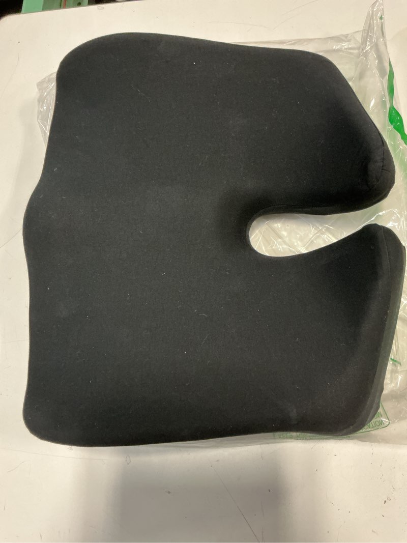 Condition photo showing Good Condition for Cushion Lab Patented Pressure Relief Seat Cushion for Long Sitting Hours on Office & Home Chair - Extra-Dense Memory Foam for Soft Support. Car Pad for Hip, Tailbone, Coccyx, Sciatica - Black