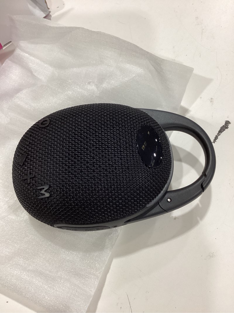 Condition photo showing New/Like New for portable mini bluetooth speaker with hd sound, led power display, big pro sound with punchy bass,integrated carabiner, 25h playtime, colorful rgb lights, tws pairing,outdoor/party/travel, gift ideas
