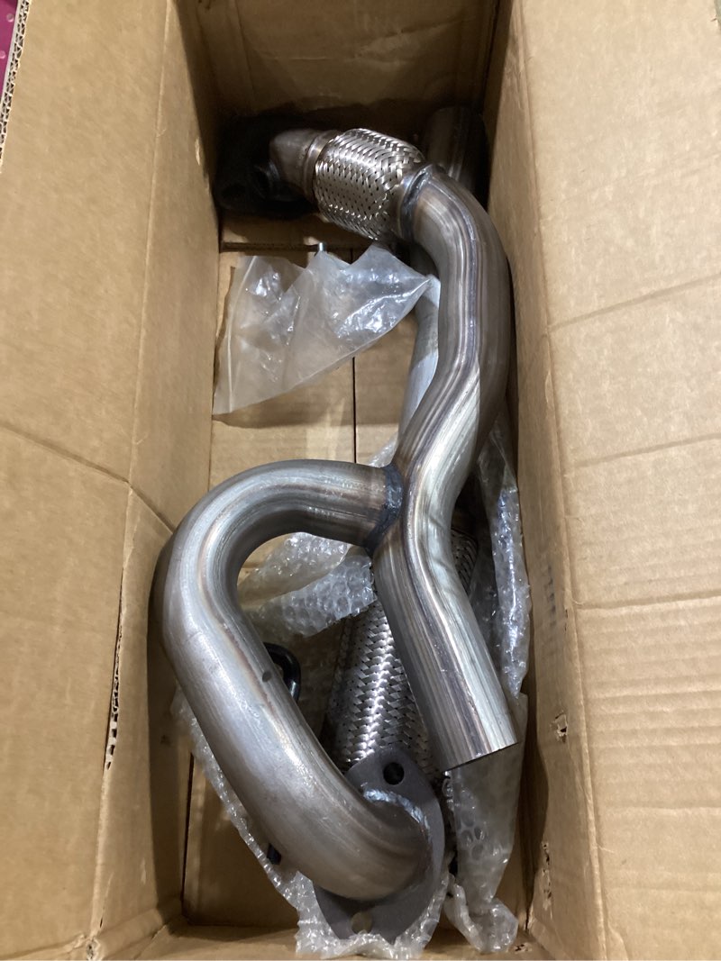 Condition photo showing As Is for exhaust front flex pipe compatible with gmc terrain compatible with chevrolet equinox 2012 2013 2014 2015 2016 2017 3.6l -includes gaskets