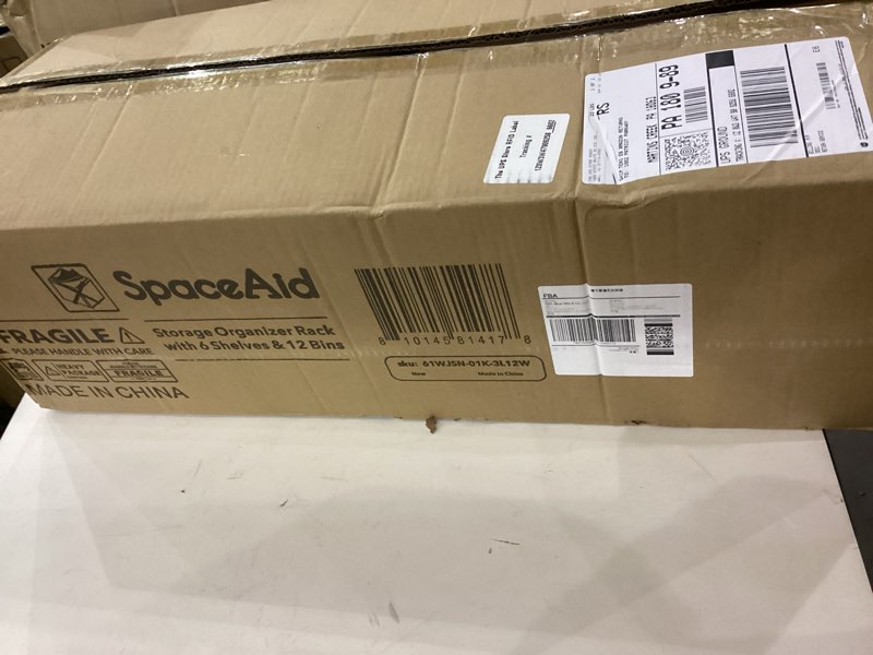 SpaceAid Toy Storage Organizer with 6 Shelves and 12 Bins, Bookshelf/Bookcase, Kids Bin Shelf, Toys 