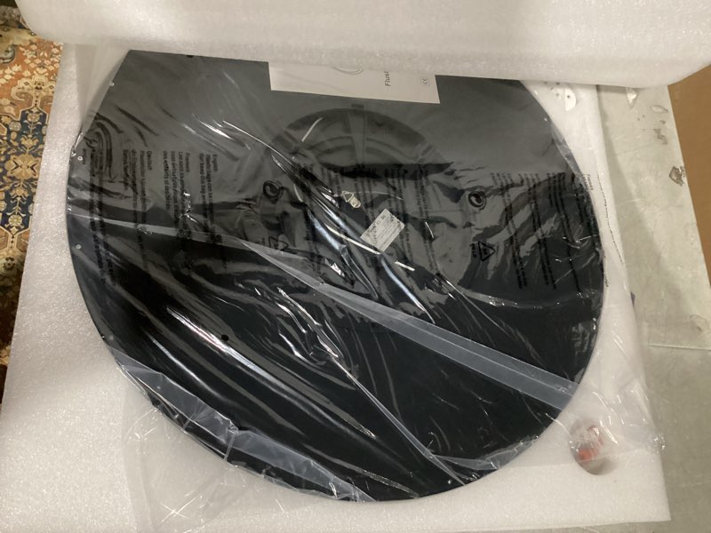 Condition photo showing Good Condition for 24 Inch Large LED Flush Mount Ceiling Light Fixtures - 56W Dimmable Kitchen Ceiling Light with Remote, 5600lm, 3000K/4500K/6000K Adjustable LED Ceiling Lamp for Bedroom, Black