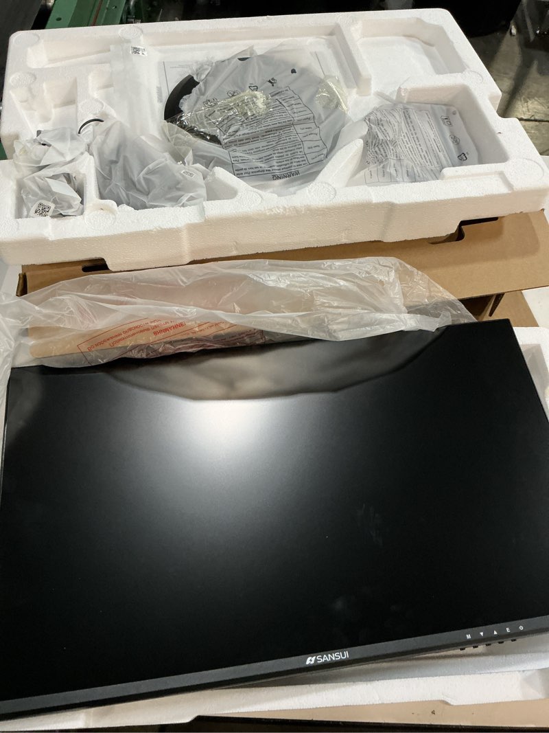 Condition photo showing Good Condition for sansui computer monitor 24 inch 100hz eye care fhd 1080p display hdmi,vga ports with 178° viewing angle/frame-less/tilt/vesa compatible for office and home 24 inch fhd 100hz eye-care monitor