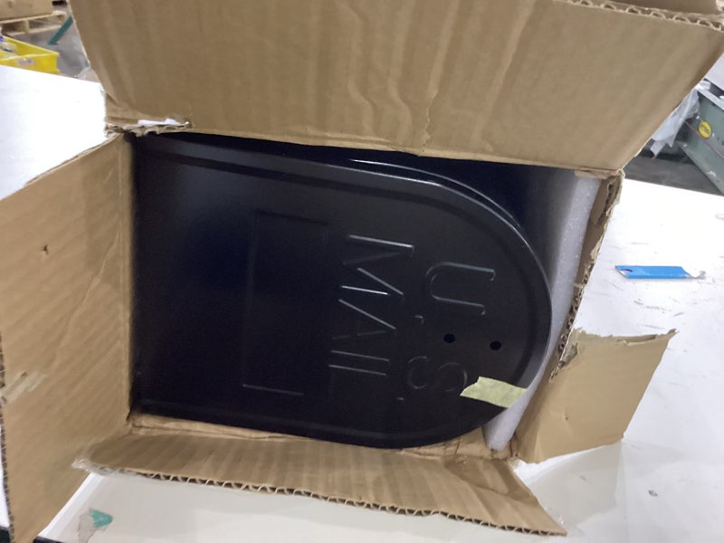 Condition photo showing New/Like New for Black Metal Mailboxes for Outside Post Mount, Standard Mail Box, Galvanized Steel Heavy Duty Mailbox, Medium Capacity, 19 x 8.7 x 6.7 inches
