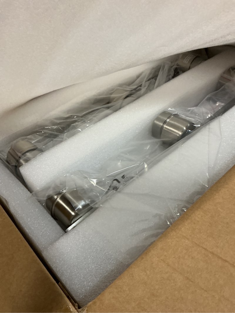 Condition photo showing Good Condition for 6-light bathroom light fixtures, vanity with clear glass, brushed nickel lighting fixtures over mirror, 42inch large lights for bathroom brushed nickel 6 light